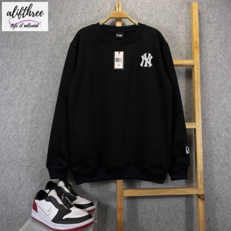 JAKET SWEATER HOODIE CREWNECK NY MLB NEW ERA BORDIR PUTIH MIRROR FULLTAG