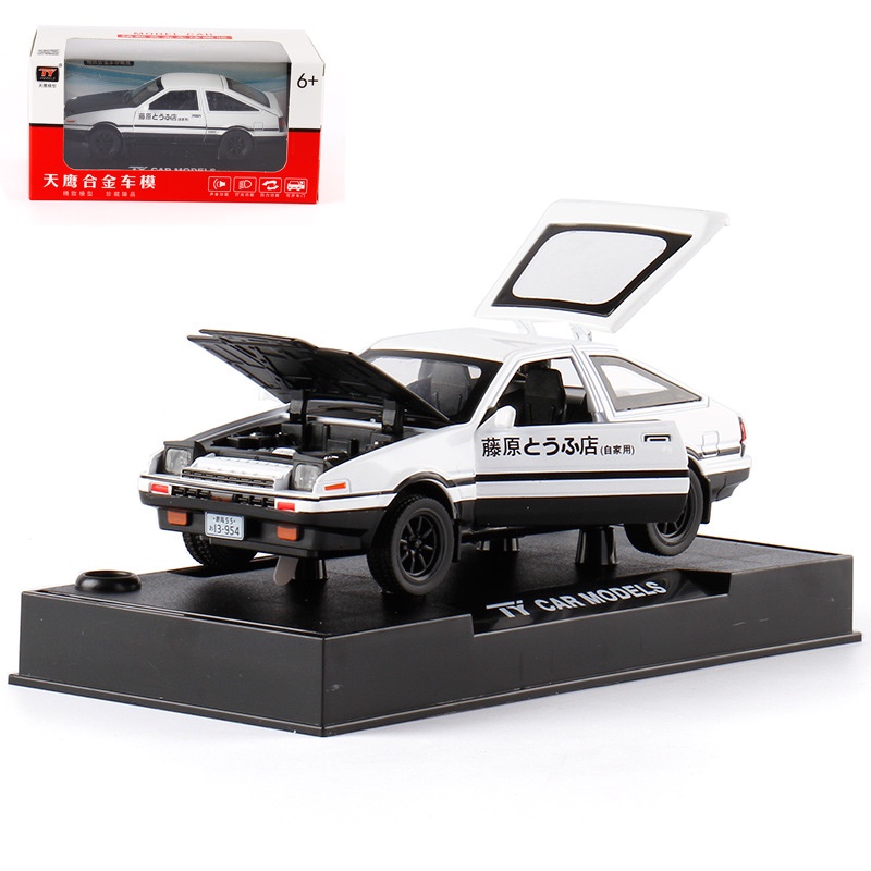 TWH Mobil Diecast - Toyota Trueno AE86 Initial D Skala 1:32 ALLOY Mobil Car Die-Cast Die Cast Miniatur