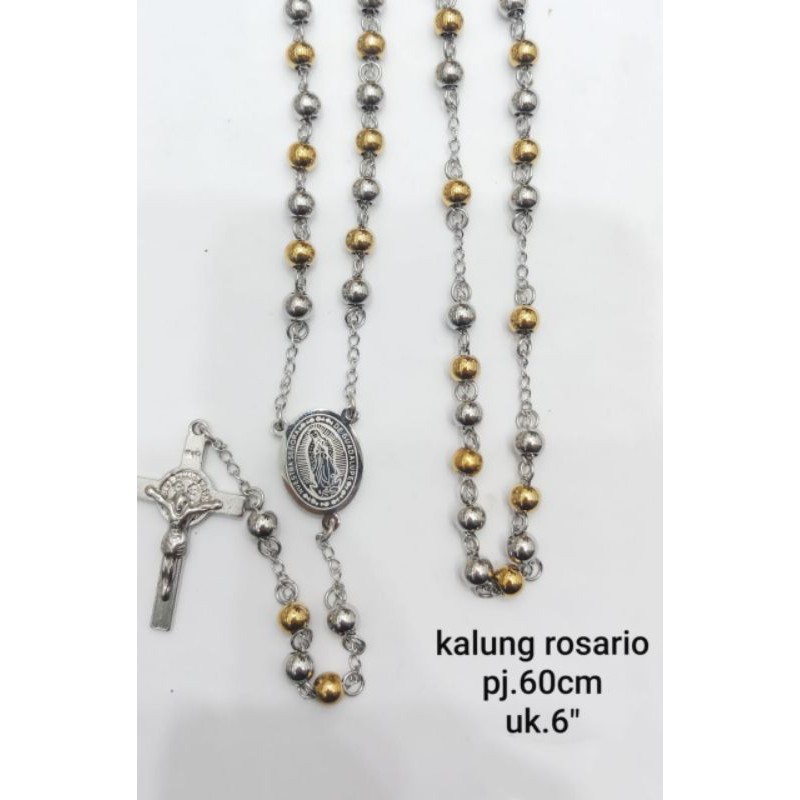 Kalung Rosario Kombinasi Titanium87