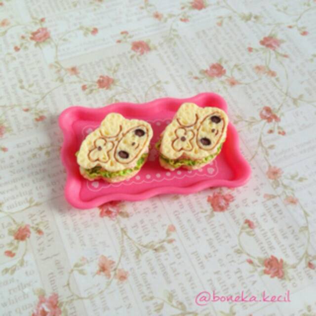 Jual rement sandwich my melody - miniatur roti - miniatur kue boneka Barbie
