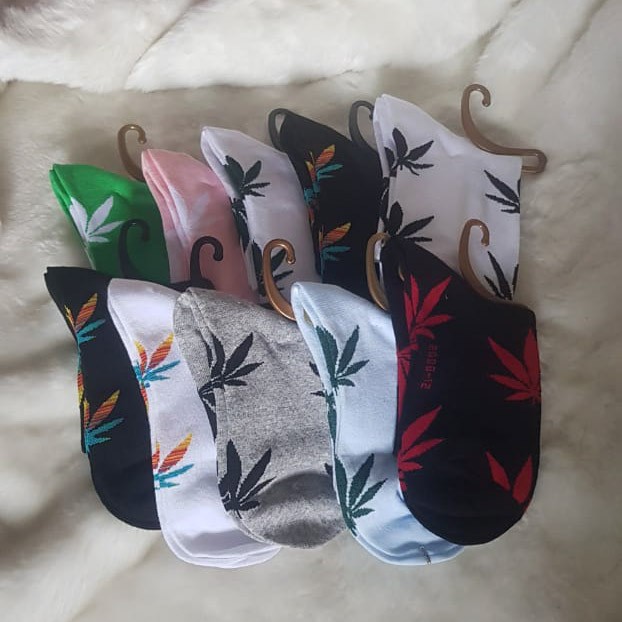 Kaos Kaki Wanita Import &amp; Termurah (ISI 10PASANG) 00506920 Leaf Kaos Kaki Per Pouch