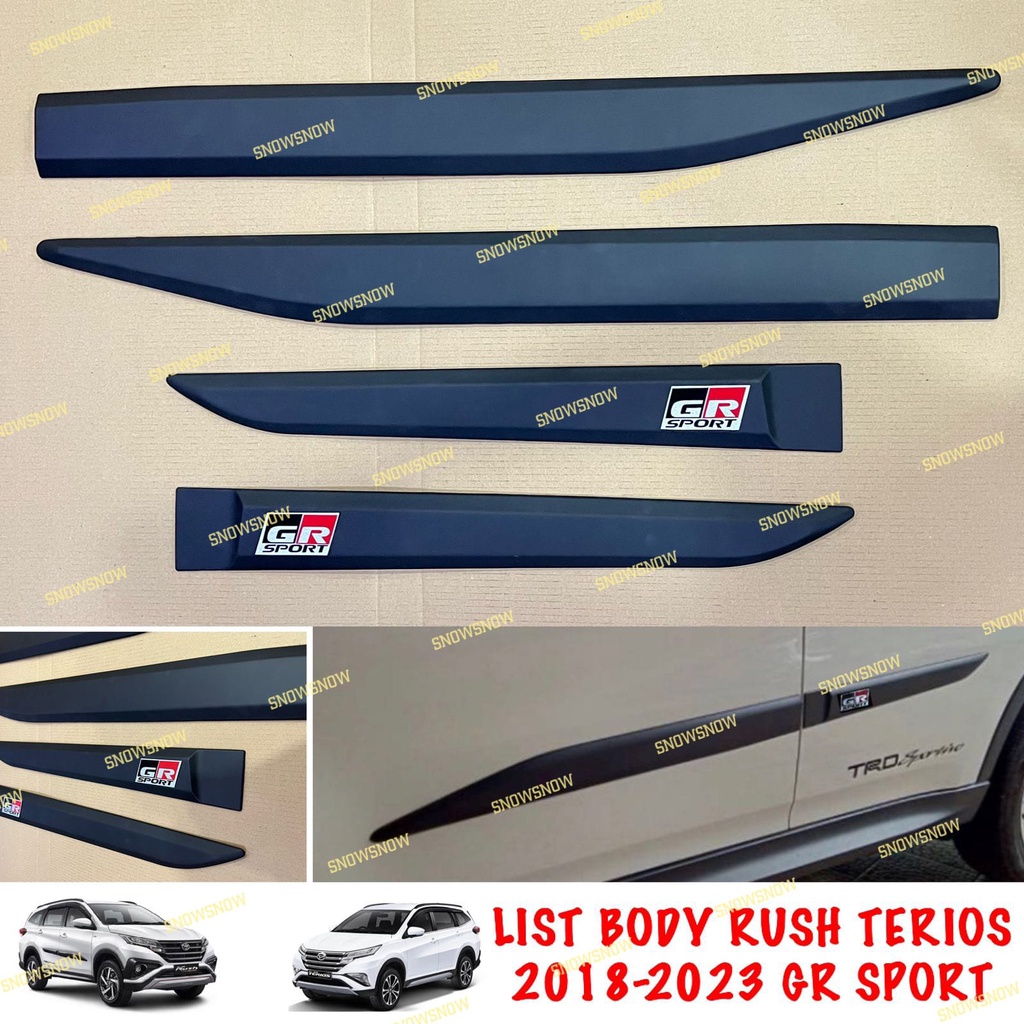 List Body Samping All New Rush Terios 2018 2020 2022 2023 GR SPORT Chrome Hitam