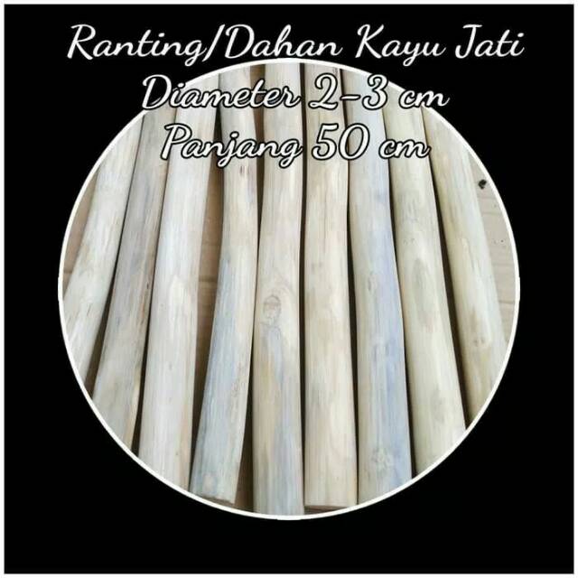 Macrame dahan rating kayu jati 50 cm teak wood branch log