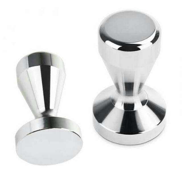 TAMPER KOPI ESPRESSO FLAT FULL STAINLESS STEEL 51 MM (SILVER)