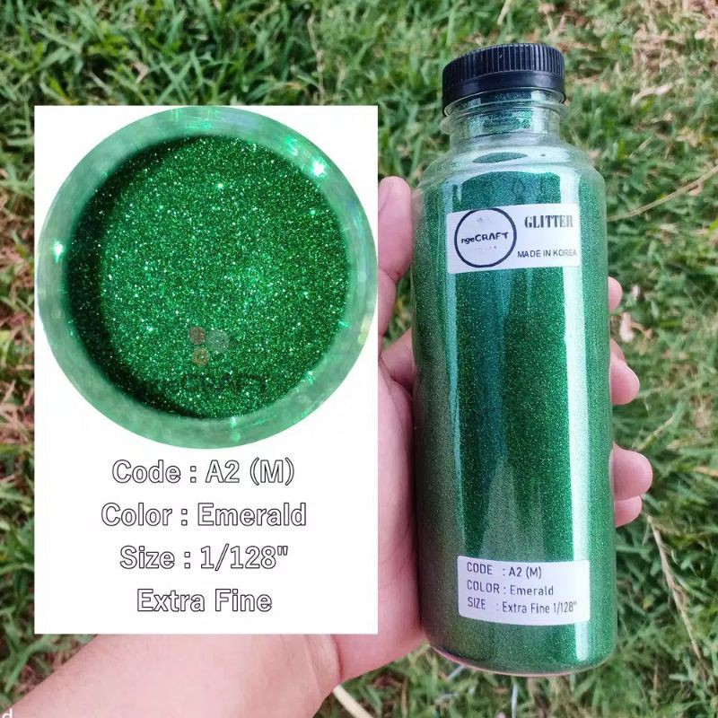 SERBUK GLITTER ANEKA WARNA HIJAU / GLITTER HIJAU