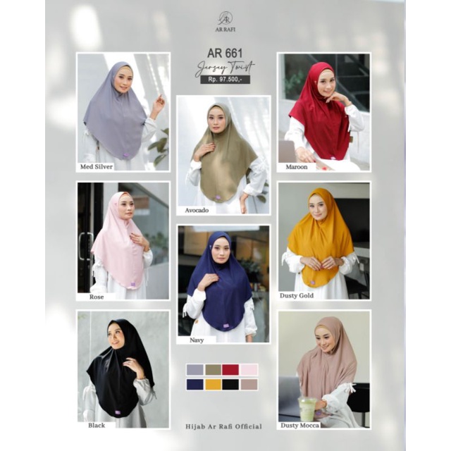 HIJAB ARRAFI-BERGO NON PET- TERLARIS - AR 661 - ARRAFI WEDUNG DEMAK
