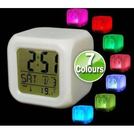 Jam Weker Alarm Digital Bisa Berubah 7 Warna Keren / Jam  Pengukur Suhu