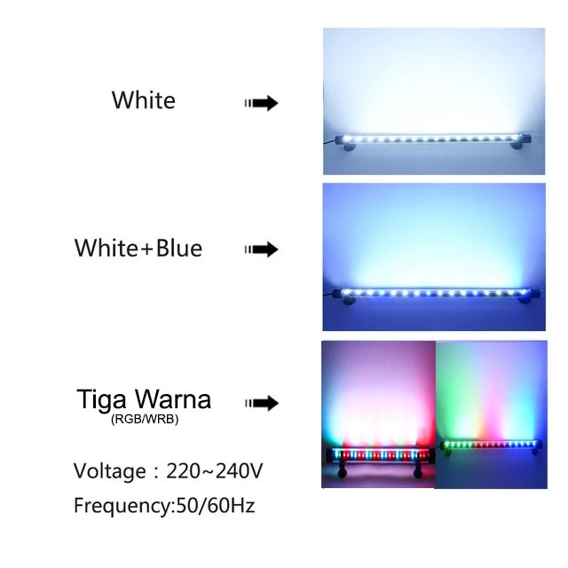 LAMPU AQUARIUM LED 20/30/40/50cm Rosston(MURMER)