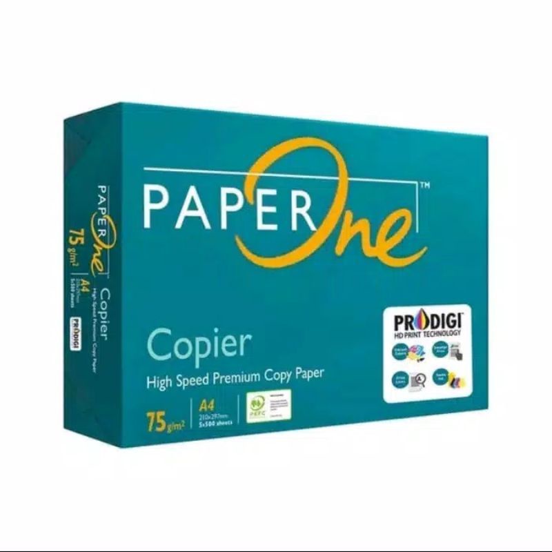 

Kertas HVS A4 / F4 PAPER ONE 75gram (1 rim)