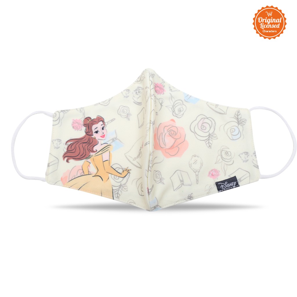 Character Land - Masker Kain Dewasa Perempuan Disney Princess Belle Style D