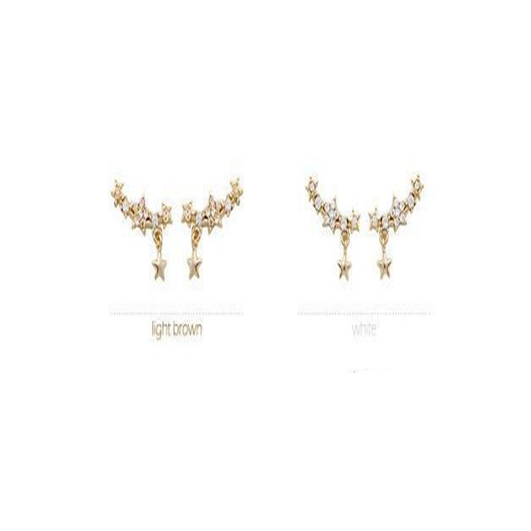 Anting Penuh Berlian Little Star Stud Earrings Fashion Jewelry