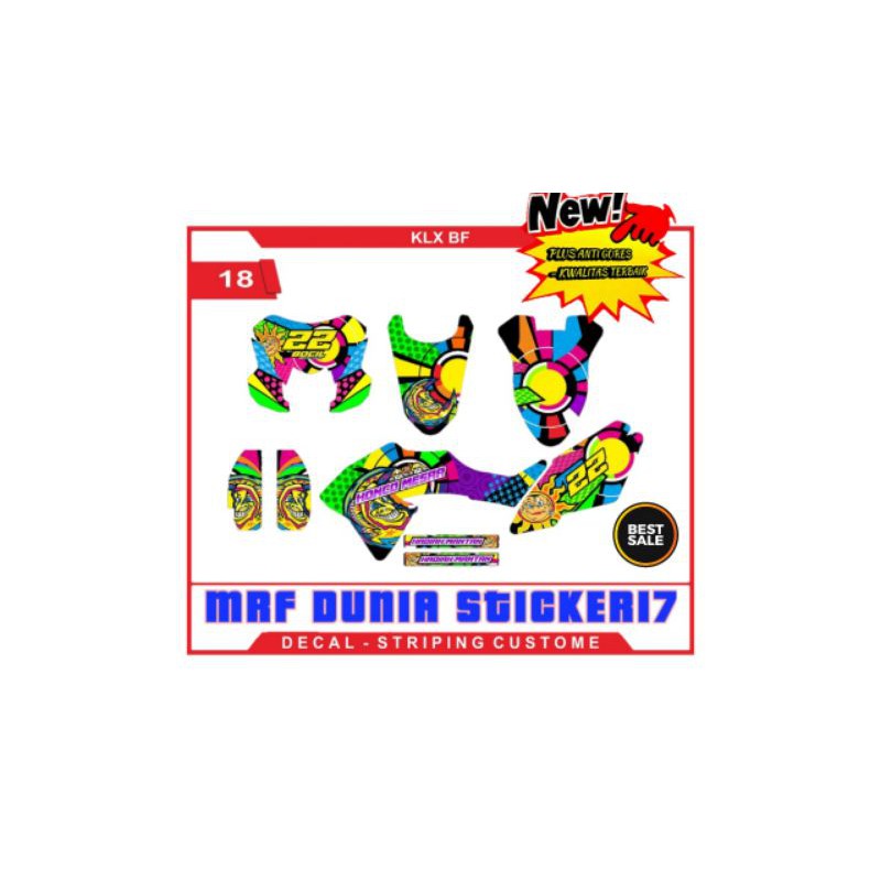 Stiker decal klx bf decal motor klx bf sticker motor decal klx bf motif 18