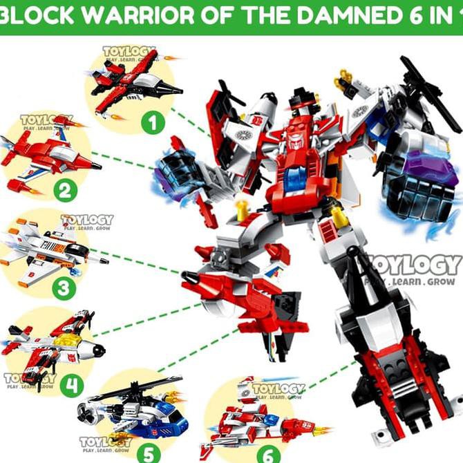 PAKET Block Qman Warrior of the Damned Pesawat Robot Lego 6in1 1405