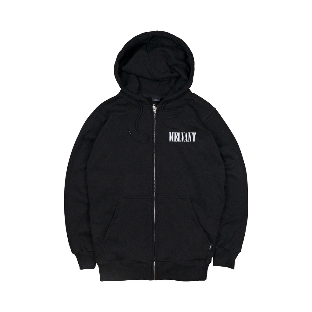 MZH DARELL BLACK - MELVANT ZIPPER HOODIE