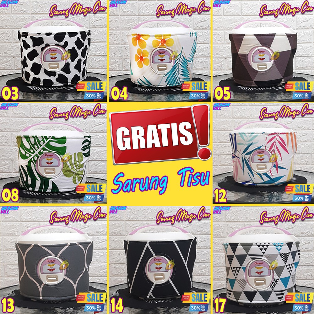 Sarung Magic com GRATIS Sarung Tisu/Sarung Magic com Motif Minimalis/Cover Megic com