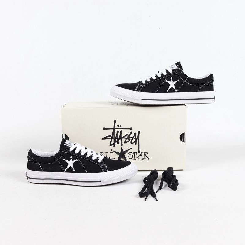 Converse X Stussy One Star Low Black White Global Release