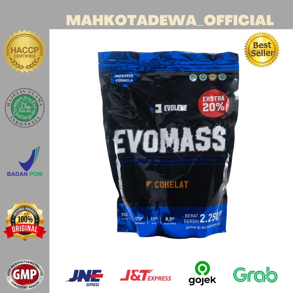 EVOLENE EVOMASS 2,2kg (5lbs) BPOM, MUI HALAL