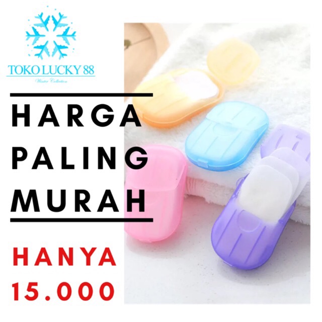 IMPORT Hand bath Sabun Kertas Travel cuci tangan hand soap bath