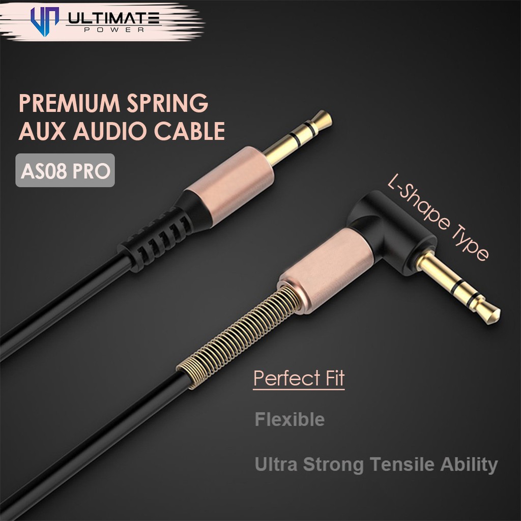 Ultimate Power Premium Spring AUX Audio Cable AS08 Pro