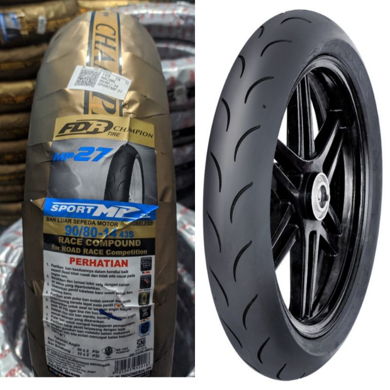 BAN FDR SPORT MP27 90/80 RING 17 BAN DUBELESS MP27 FDR SPORT RING 17 90/80 SOFT COMPOUN BAN LUAR MP2