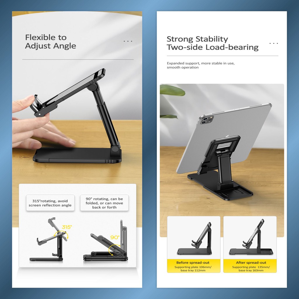 USAMS ZJ059 HOLDER RETRACTABLE DEKSTOP PHONE/TABLET STAND