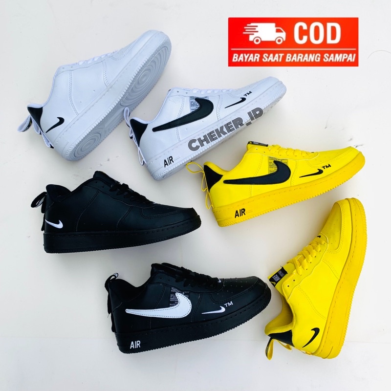 SEPATU WANITA DAN PRIA SEPATU SNEAKERS A1R FORC3 1 ONE UTILITY PENDEK SEPATU FULL WHITE PUTIH POLOS KUNING HITAM SEPATU ANAK LAKI LAKI PEREMPUAN SEPATU SNEAKERS WANITA PRIA