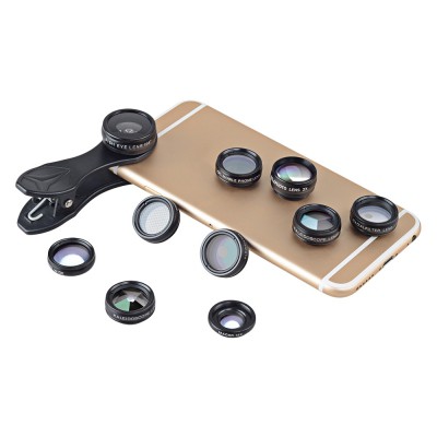 Baru APEXEL APL - DG10 10 in 1 External Phone Camera Lens Suit Terlaris
