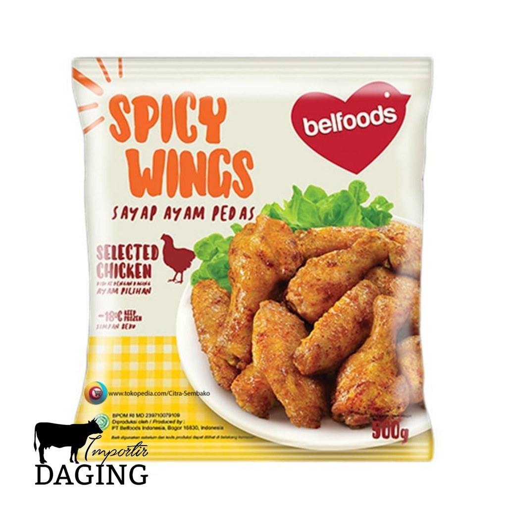 

Belfoods Sayap Ayam Pedas / Spicy Chicken Wings 500gr