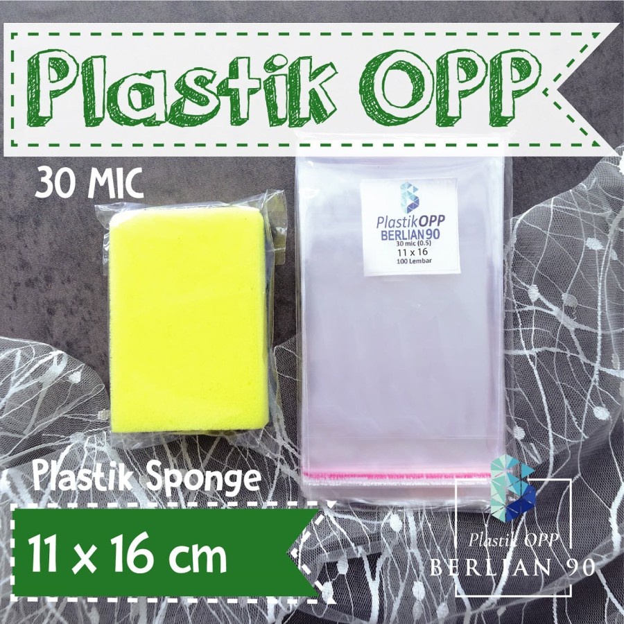 Plastik Opp 11x16 cm Plastik Seal Plastik Opp Lem Plastik Kemasan Tebal 30 Micron
