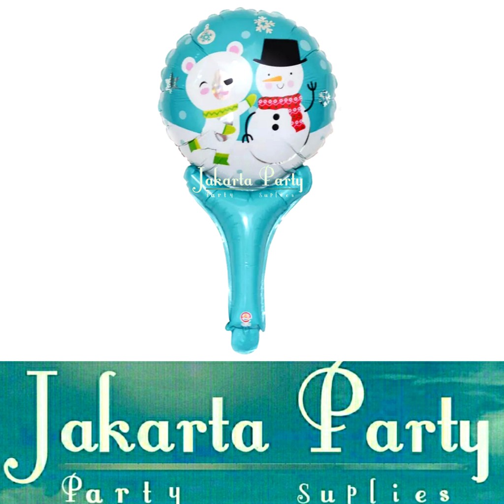 Balon Foil Pentungan Natal / Balon Snowman / Balon Christmas / Balon Xmas