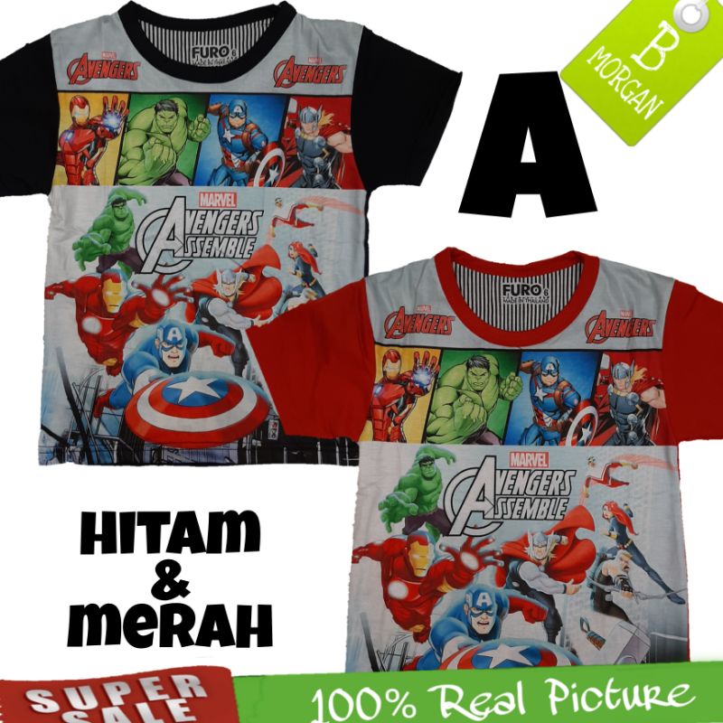 Kaos Anak FURO seri AVENGERS PART 1 uk 4 s.d 20 (umur 2th s.d 12th)