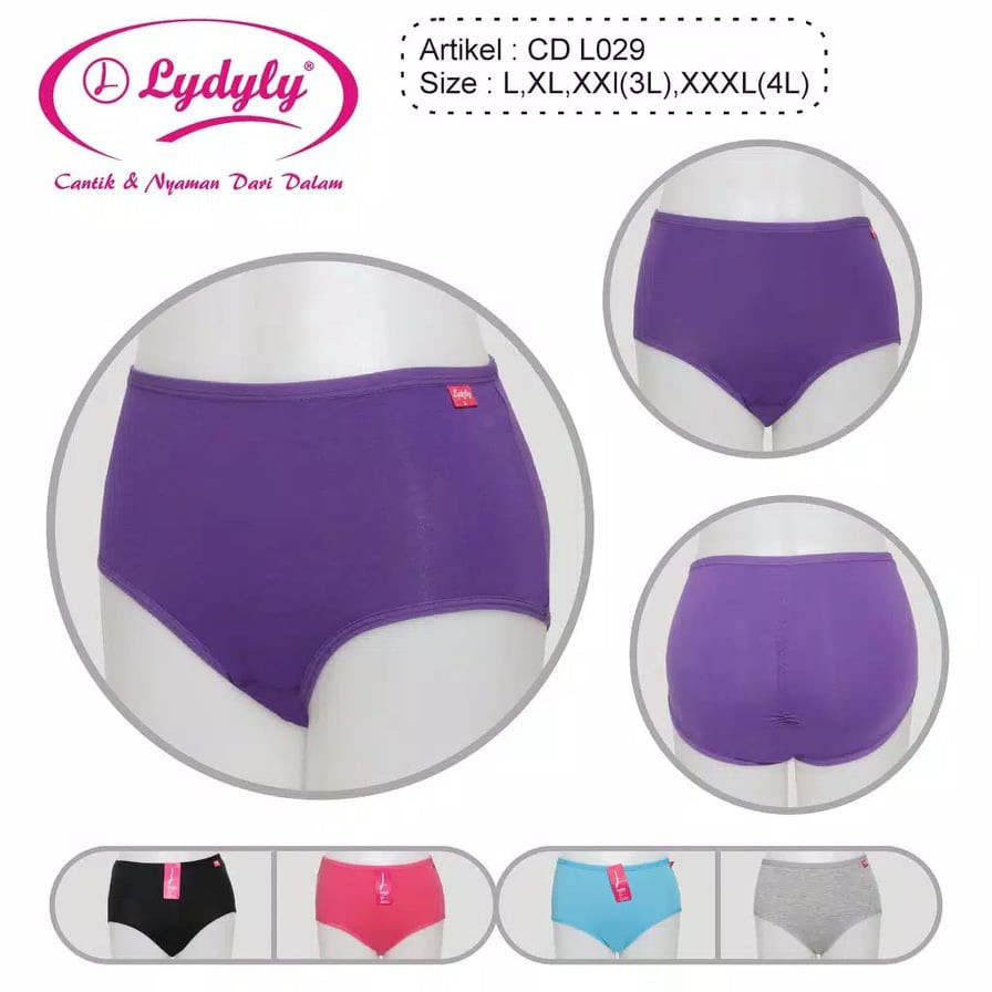 CD Lydyly Katun  L029 Big Size M - 4L Celana Dalam Wanita Jumbo Bahan Adem