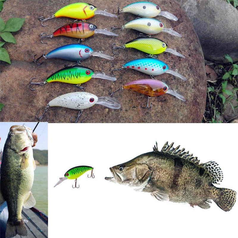 Umpan Pancing Tiruan Bentuk Ikan Bermata 3D 10cm 13.6g Untuk Air Tawar / Laut