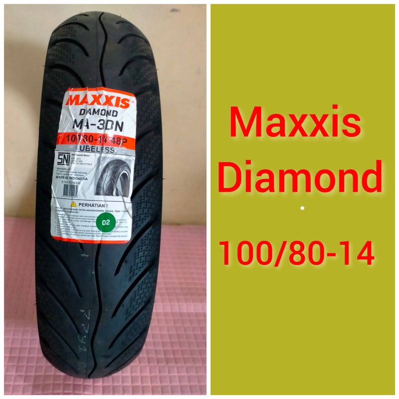 Maxxis Diamond 100/80-14 Tubeles Bonus Pentil