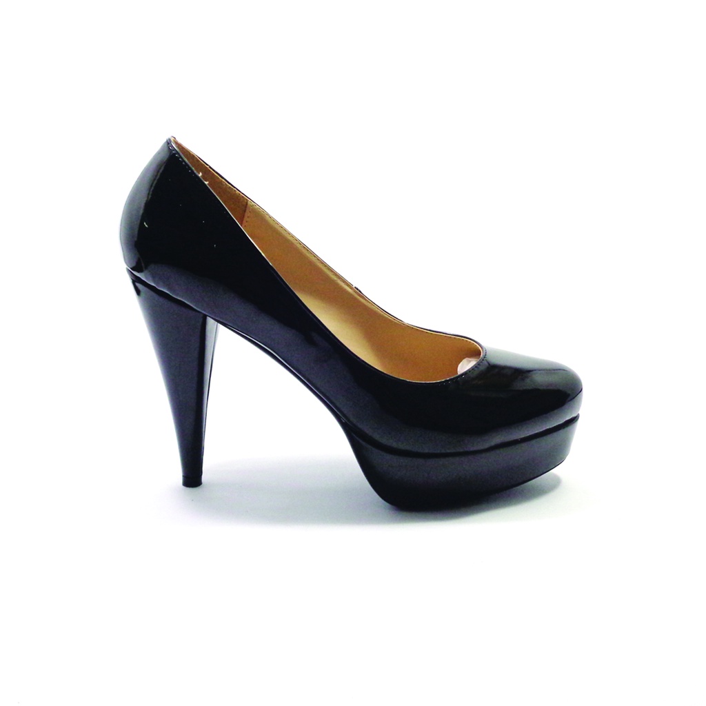 Workswell Sepatu Kerja Wanita High Heels 11.5 cm Kode 2202 Hitam Glosy