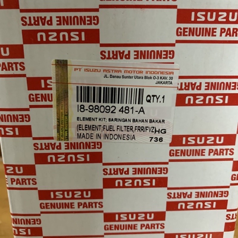 Filter Solar Bawah Isuzu Giga FVZ 285PS 8-98092 481-A