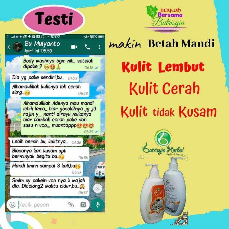 BODY WASH S GOAT MILK BATRISYIA TERBAIK /MENCERAHKAN/MELEMBABKAN