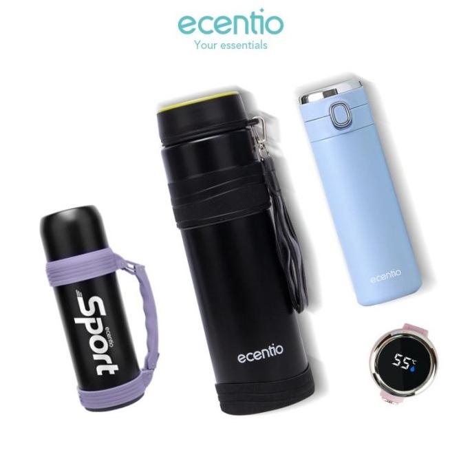 TERBARU ECENTIO 400-1000ML LED SUHU DISPLAY TERMOS AIR PANAS 304 HNGH5534UI