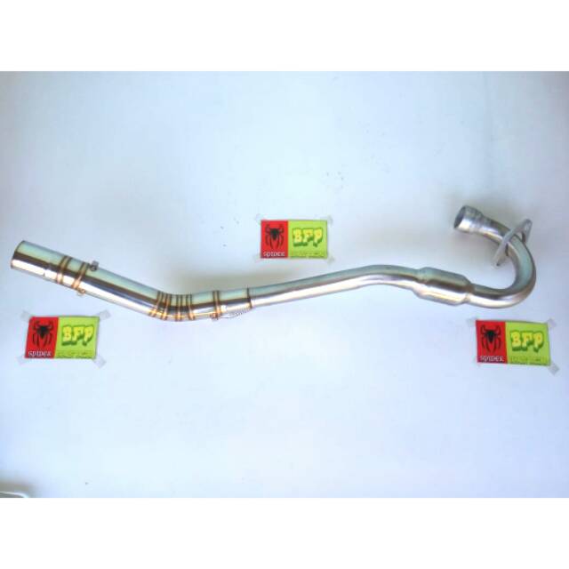 Pipa Header Leher Knalpot Racing KLX 150s D-Tracker CRF  Wr155 Viar150 Trail Mesin Tiger Inlet 40mm
