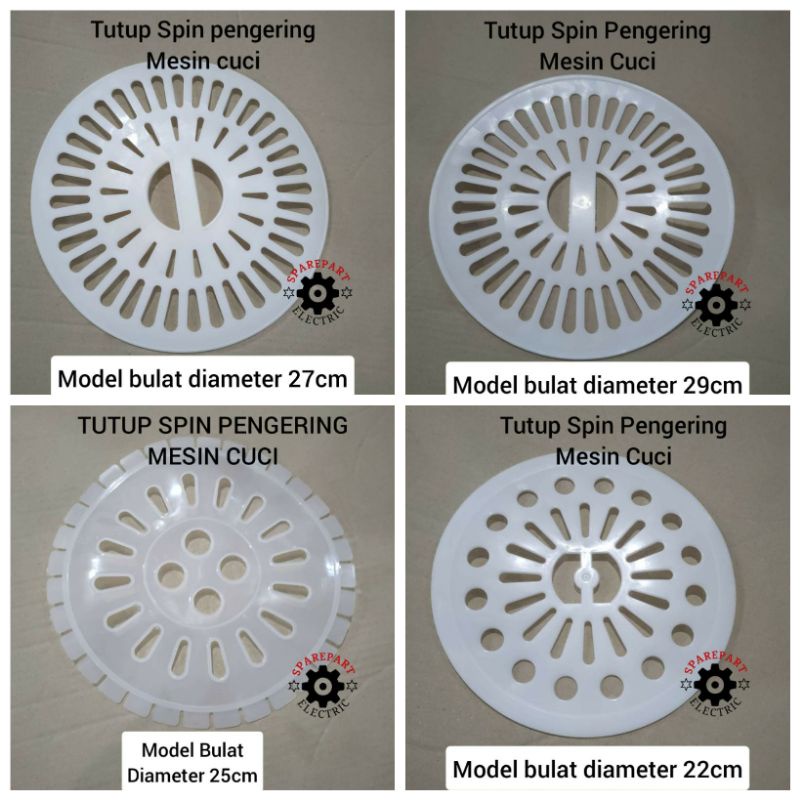 TUTUP SPIN PENGERING MESIN CUCI 2 TABUNG LENGKAP SEMUA UKURAN