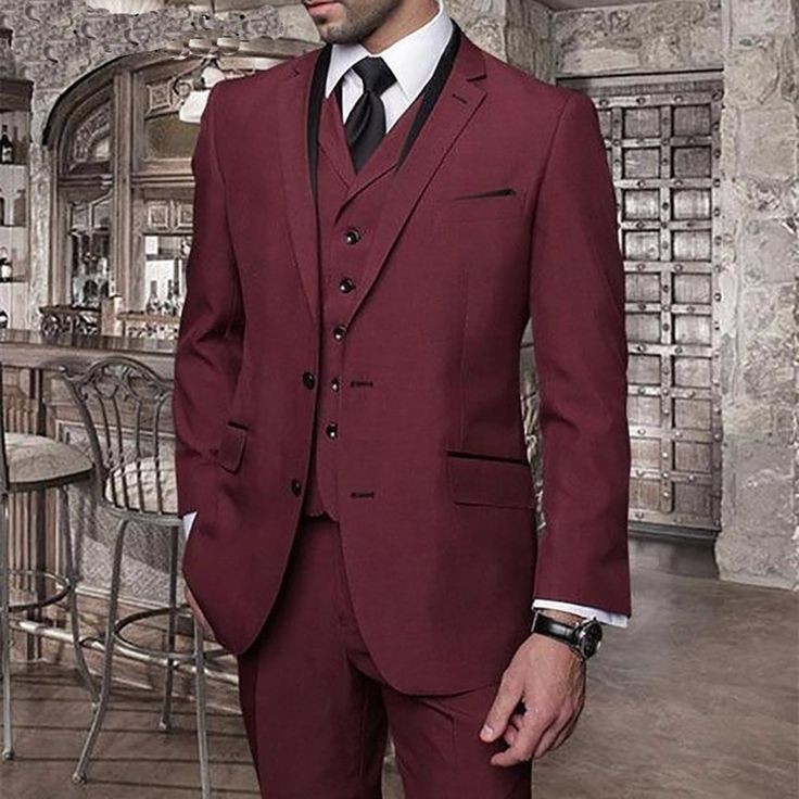 SETELAN BLAZER RESMI PRIA WARNA MARUN 5IN1 - SUPER MAROON SLIMFIT HIGH TWIST ORIGINAL NIKAYU