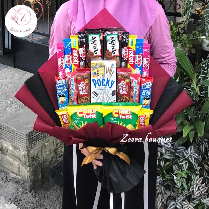 (B20) Bucket snack/buket snack/bouquet [INCLUDE: Greeting card+packing]
