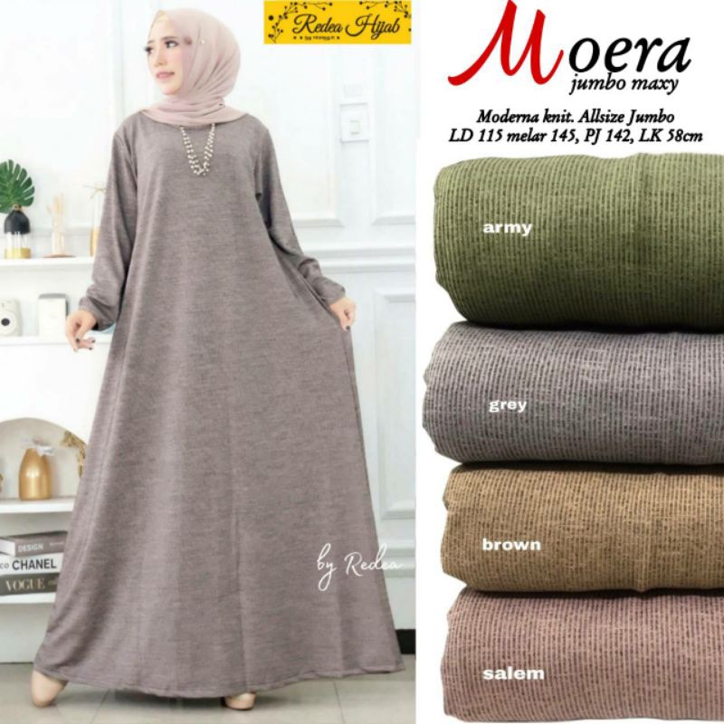 Moera maxy jumbo, bahan Moderna knit, Ld.115-145 Pb.142 by Redea