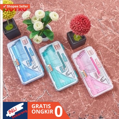 

Math Set Jangka Busur Penggaris Set MS-82 Joyko Ruler Wolfe