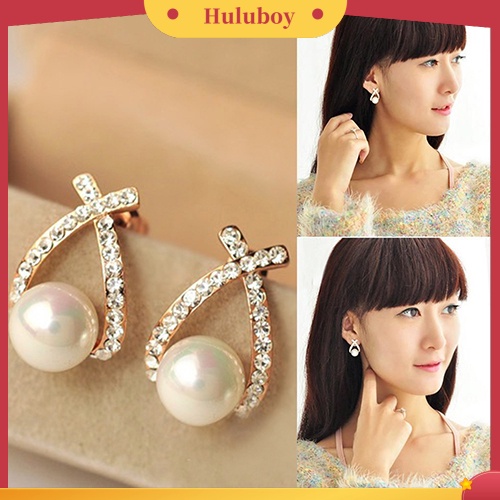 Hu Hu Hu Hu Hu Alat Bantu Pasang Kacamata♡ Anting Tusuk Model Mutiara Imitasi Untuk Wanita