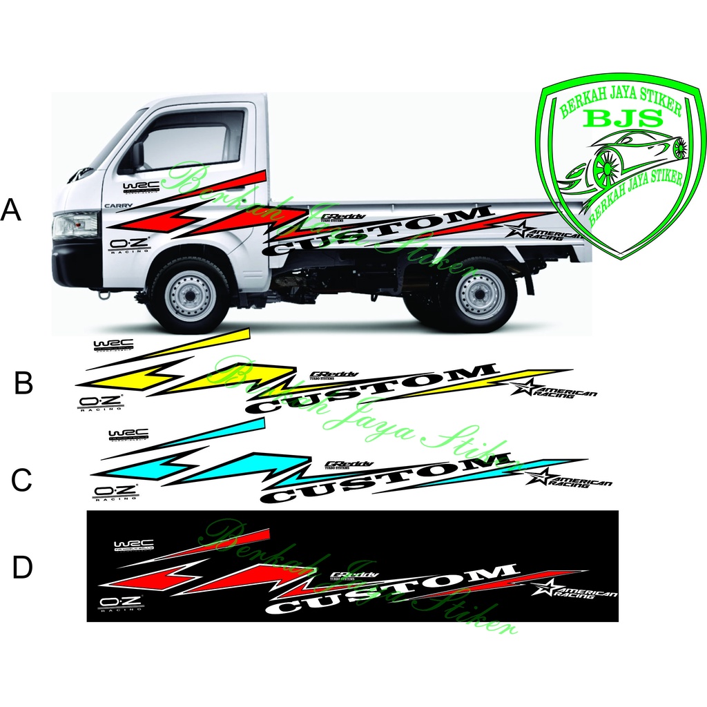 Sticker stiker mobil pickup mega carry stiker mobil pick up apv mega carry..