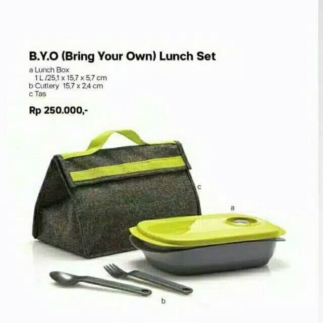 BYO B Y O Bring Your Own Lunch Set