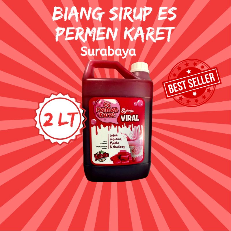 

Biang Sirup Es Permen Karet Viral Surabaya 2 liter ts