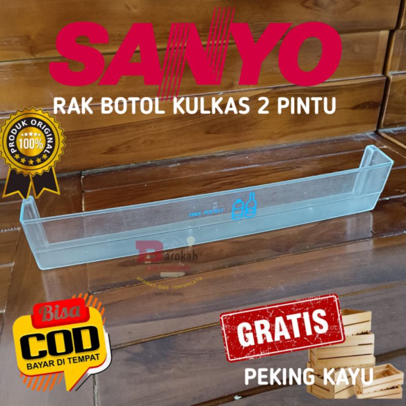 RAK BOTOL KULKAS SANYO 2 PINTU BAGIAN FREEZER RAK KULKAS TYPE LAMA ORIGINAL