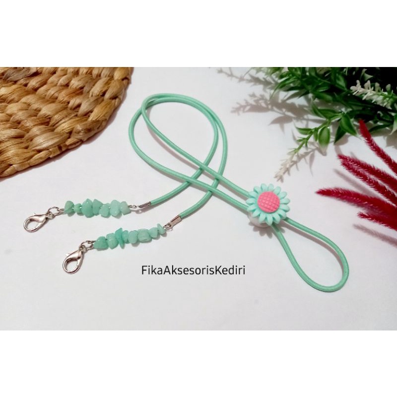 Strap masker batu pecah / strap masker mewah / strap masker 2in1